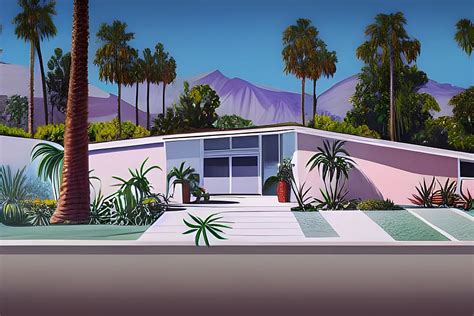 Palm Springs Mid-Century Modern1 Digital Art by Paul Lamar - Fine Art ...