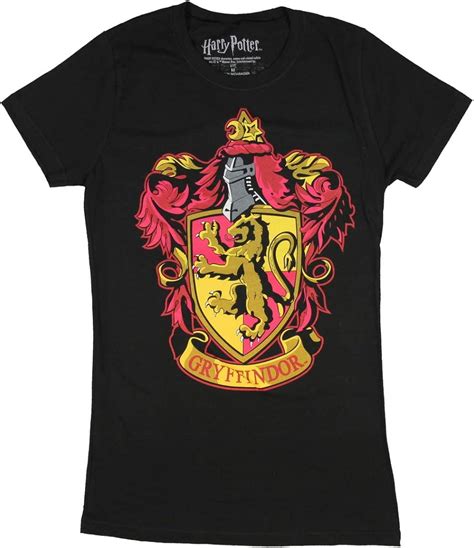 Harry Potter Gryffindor Crest Juniors Black T-shirt Licensed (Medium): Amazon.ca: Luggage & Bags