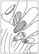 Nail Art Coloring Pages  Nation sketch template
