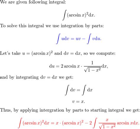 Evaluate the integral. ∫ (arcsin x)2 dx | Quizlet