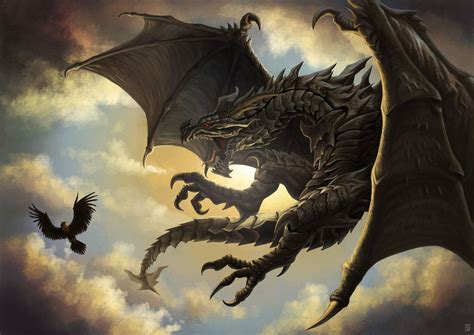 Alduin Attack by Sa-chan1603 on DeviantArt Fantasy Dragon, Dragon Art ...