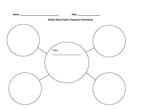 Graphic Organizers Worksheets | Bubble Map Graphic Organizers Worksheet | Graphic organizer ...