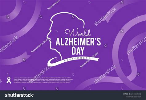 Silhouette Man Alzheimers World Alzheimers Day Stock Vector (Royalty ...