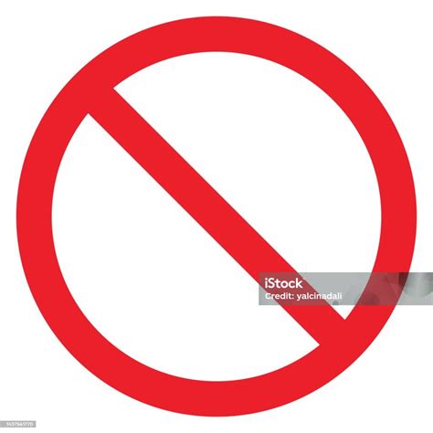 Forbidden Sign No Symbol Vector Illustration Ban Warning Icon Stock ...