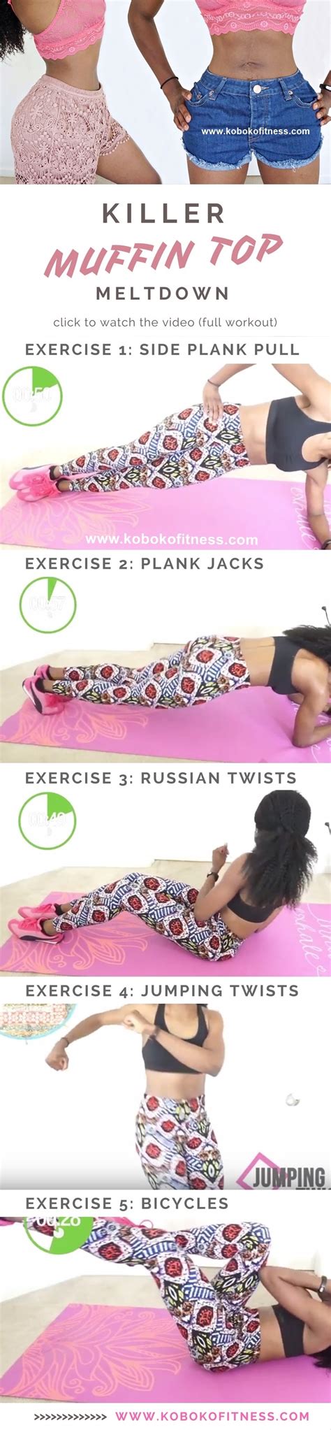 The Best Muffin Top Exercises - 10 Minute at Home Workout | Blog