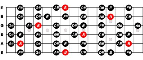 B Major Scale For Guitar - Constantine Guitars