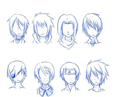 Guy hair | Dibujos, Chibi, Bocetos anime