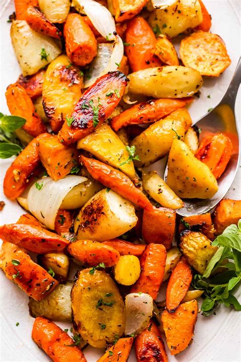 Roasted Sweet Potatoes with Parsnips | Diethood