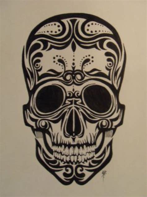 Maori Skull by MKRDESIGNS on @DeviantArt Sugar Skull Stencil, Sun Tattoos, Tattoo Sun, Sleeve ...