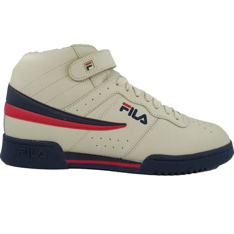 Fila Mens F13 F 13 Leather High Mid Top Casual Classic Basketball Shoes | eBay