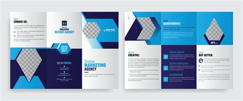 Multipurpose Trifold Brochure Design. Fold Brochure For Corporate Agency. 3 Fold, Z fold ...