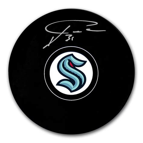 Philipp Grubauer Seattle Kraken Autographed Puck - NHL Auctions