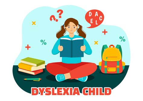 Dyslexia Children Vector Illustration of Kids Dyslexia Disorder and Difficulty in Learning ...