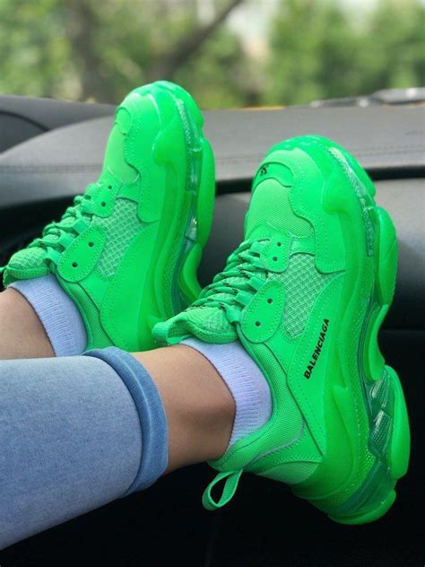 Balenciaga Triple S Trainers Neon Green the best fitness sneakers | Sneakers, Womens sneakers ...