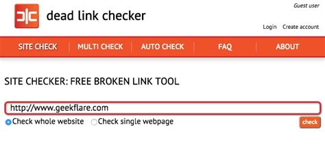 Dead Link Checker: Free Broken Link Checking Tool