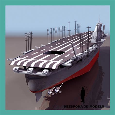 3d shinano wwii japanesse aircraft carrier