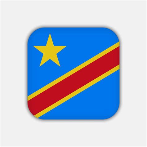 Democratic Republic of the Congo flag, official colors. Vector ...