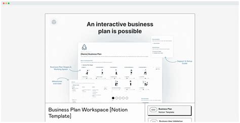 Notion - Business Plan Workspace Template - Template Road