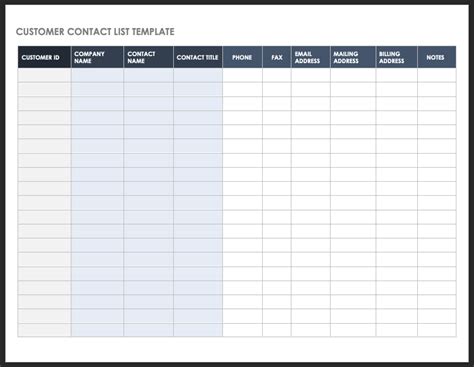 Google Sheets Customer Database Template