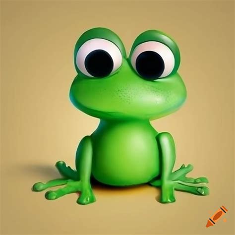 Animated frog illustration on Craiyon