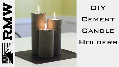 How To Make Cement Candle Holders | Cheap And Easy DIY Decor | Cement candle, Cement candle ...