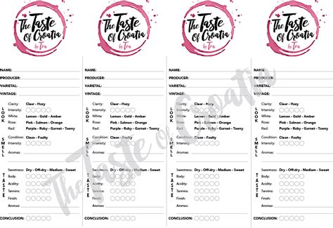 43 Wine Tasting Sheet Template Printable Wine Tasting - vrogue.co