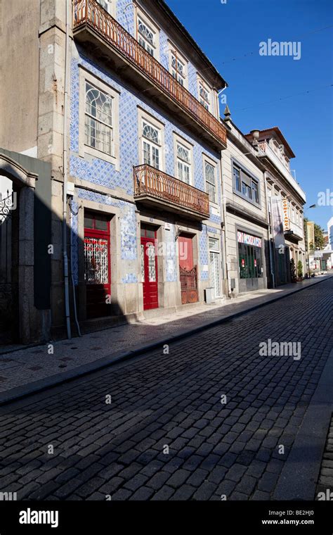 Old typical building of Vila Nova de Famalicão. Braga District ...