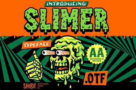 20+ Slick Slime Fonts for Icky Designs