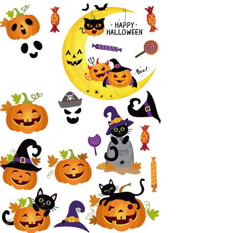 Heitepabg Halloween Window Clings, Halloween Window Decals Stickers for ...