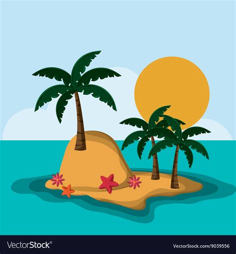 Beach design summer icon colorful Royalty Free Vector Image