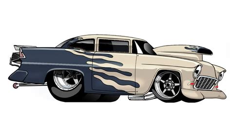 Pin by Liliane vP on Transport cartoon. | Classic car decal, Car cartoon, Car drawings