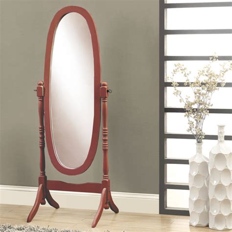 Monarch Specialties Inc. Oval Wood Frame Standing Mirror & Reviews | Wayfair