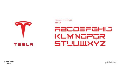 Car Fonts From Your Favorite Automotive Brands | Gridfiti | Tesla, Graphic design firms, Typography