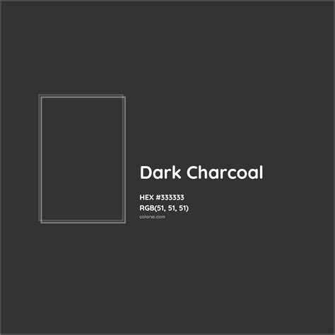 About Dark Charcoal - Color codes, similar colors and paints - colorxs.com