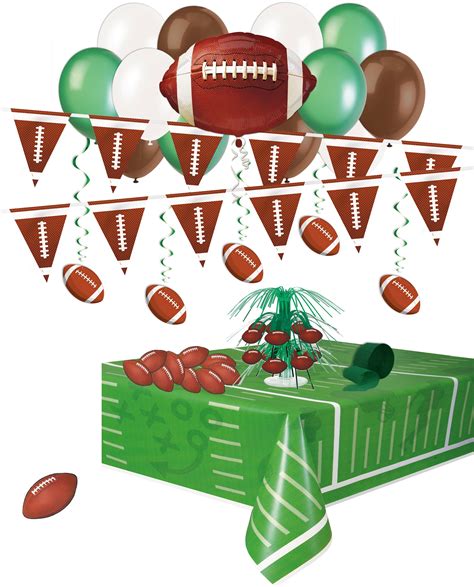 Game Day Football Party Host Decorations Decoration Pack, 33pc, Brown ...