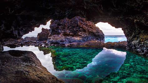 Cave on El Hierro Island, Canary Islands, Spain wallpaper - backiee