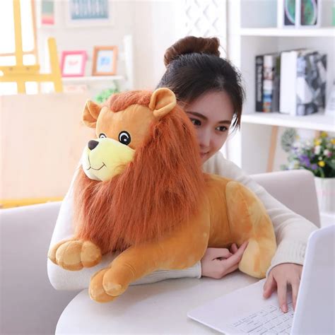 1pc 25 50cm Real Life Lion Plush Toys Cute Stuffed Animal Dolls Soft Simulation Lion Doll High ...