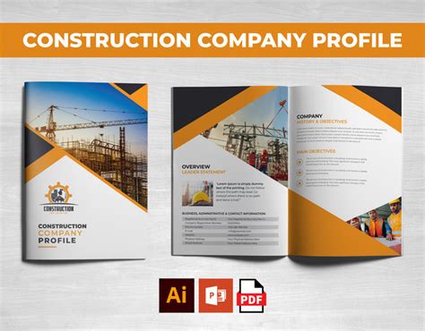 Construction Company Profile Template by Anik Paul Joyraj (Design APJ) at Coroflot.com