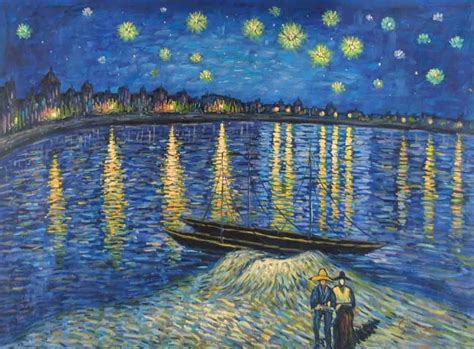 Vincent van Gogh Starry Night Over the Rhone 2 Painting | Starry night van gogh, Van gogh art ...