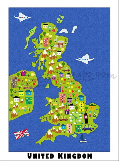 This item is unavailable - Etsy | Maps for kids, Map of britain, United ...