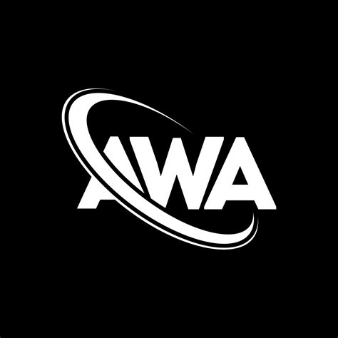 logotipo de awa. awa carta. diseño del logotipo de la letra awa ...