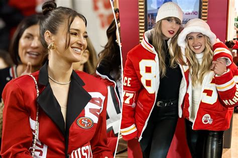 Taylor Swift and Brittany Mahomes pose in matching AFC Championship hats