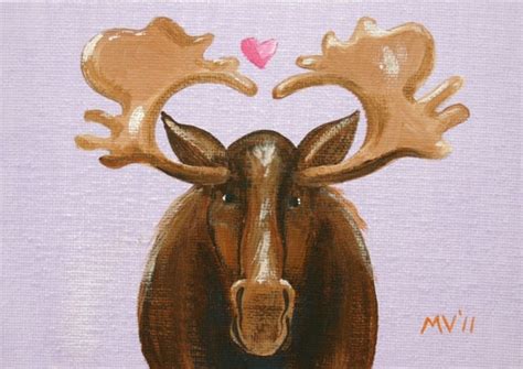 Valentine print I Love You Moose Much print moose print