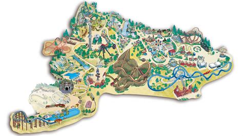 Themepark map #Tusenfryd | Theme park, Amusement park rides, Park