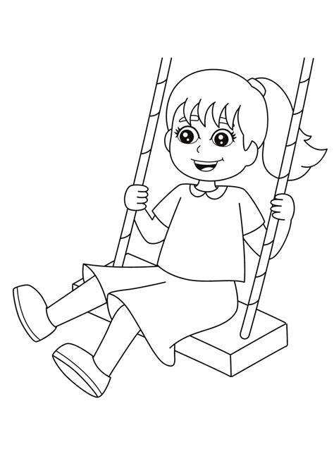 Swing Coloring Pages Free Online For Kids!