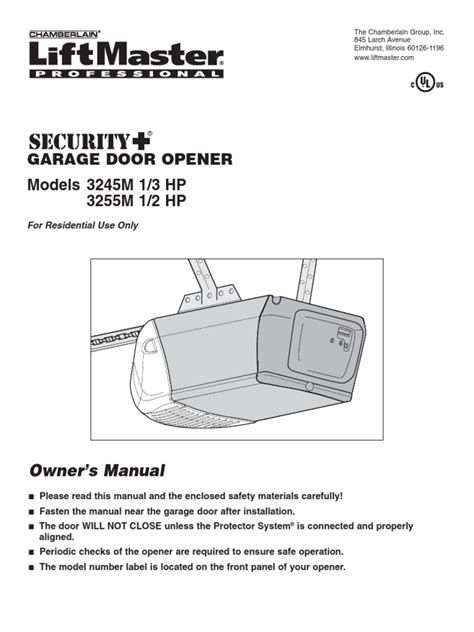 Download Legacy 696CD-B Garage Door Opener Owners Manual - DocShare.tips