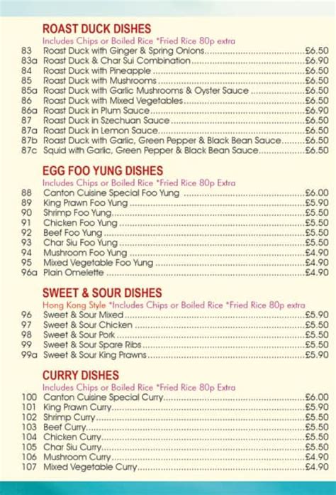 Canton Cuisine Leeds Leeds's full menu online