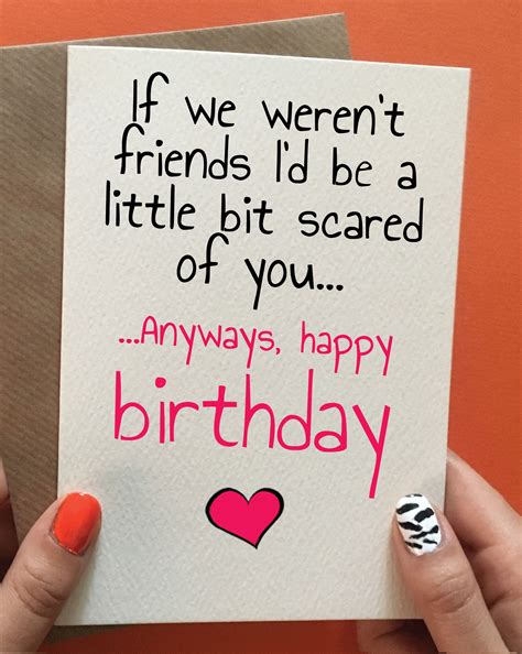 Bit Scared | Best friend birthday cards, Birthday cards for friends ...