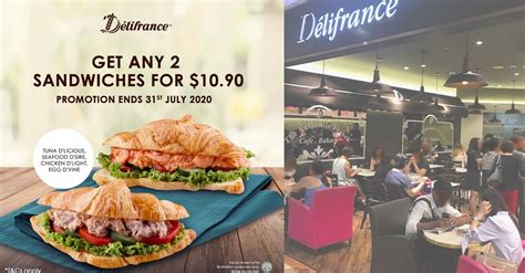 Delifrance: Pick any two sandwiches for just $10.90