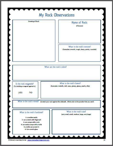 Rocks and Minerals Worksheets - Mamas Learning Corner